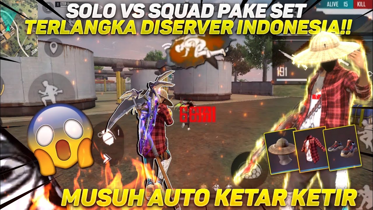 SOLO VS SQUAD KILL 23 PAKE BUNDLE TERLANGKAH DI SERVER INDO!! MUSUH ...