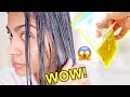 I Left OLIVE OIL in my hair OVERNIGHT & THIS HAPPENED! *shocking results!*