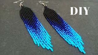 Fringe earrings tutorial/How to make beaded fringe earrings