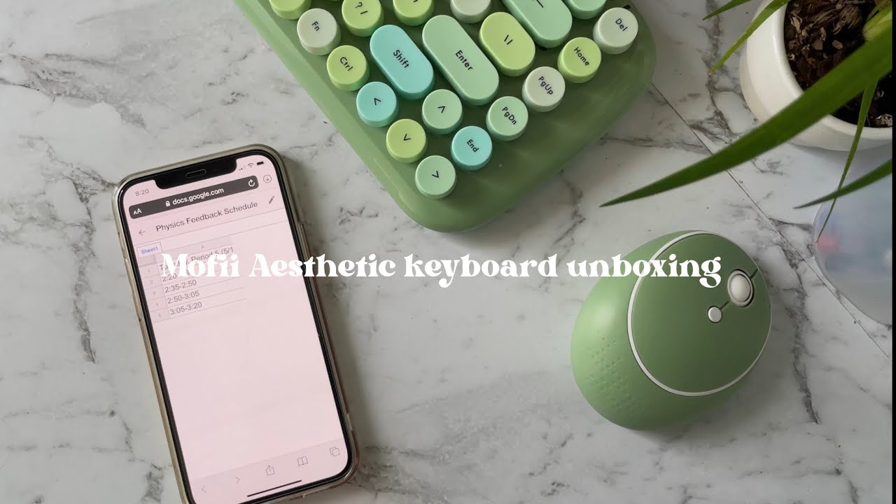 Mofii cute and Aesthetic green keyboard set 🌿 ASMR Unboxing
