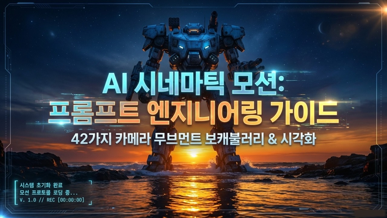 ⁣[시네마틱 모션] 당신의 AI 영상이 저렴해 보였던 '진짜 이유' (할리우드 카메라 무빙의 비밀) | AI를 촬영감독으로 만드는 ᄉ