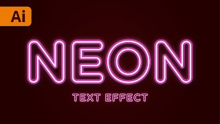 Adobe Illustrator Tutorial - How to Create Custom Neon Type Effects (Easy)