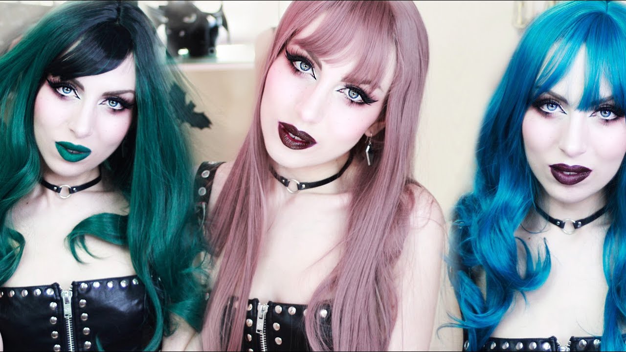 YOUVIMI WIG HAUL and Review | Trying On Affordable Wigs | 3 Goth/Alternative Looks | Vesmedinia