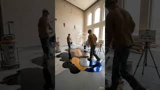 Luxury Study room with epoxy flooring. 💜✨ #epoxy #interiordesign