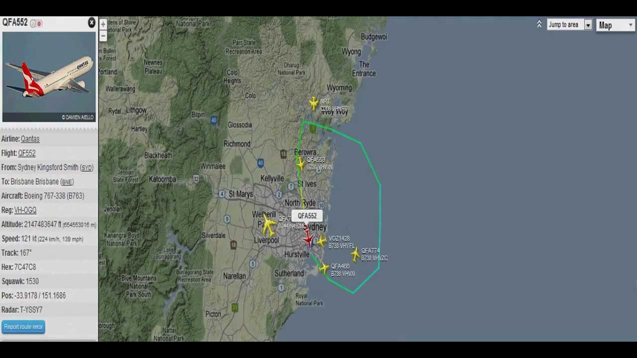 Qantas Emergency Landing Sydney FlightRadar24 YouTube