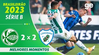 JUVENTUDE 2 X 2 LONDRINA | MELHORES MOMENTOS | 33ª RODADA BRASILEIRÃO SÉRIE B 2023 | ge.globo