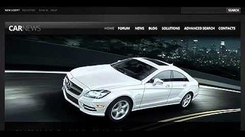 Preview Black _ White Car Drupal Template by Mercury TMT