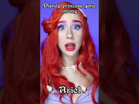 Disney Princess Gone Wrong. Ariel🐚 #makeup #disney #ariel #thelittlemermaid