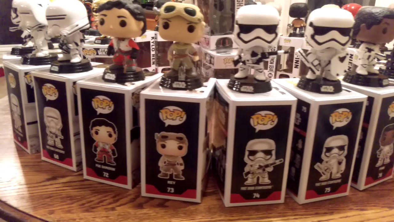Star Wars Episode 7 FUNKO POP complete collection YouTube