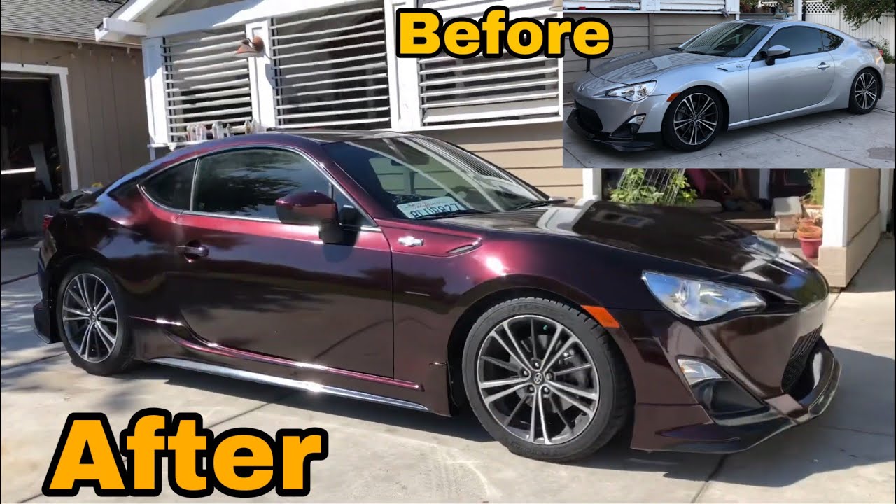 BLACK CHERRY CANDY FRS BRZ Toyota 86 Wrap Guide - YouTube.