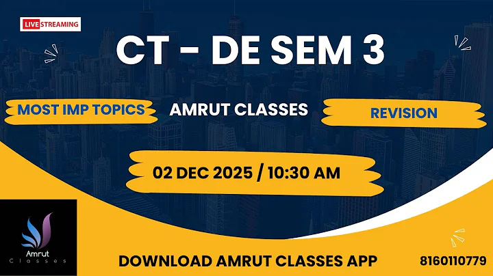 CT Revision  | Diploma Sem 3 | GTU Winter 2025 Exam |  Amrut Classes