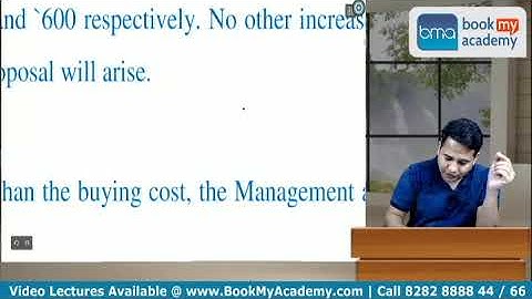 CA Final Costing | By CA Ravi Sonkhiya | Make & Buy Revision SCMPE SM Question | BookMyAcademy.com