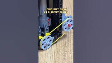 Using Belt Drive as a Safety Clutch #mechanical #mechanism #belt #lego #legotechnic #engineering