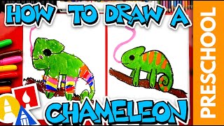 How To Draw A Chameleon  Preschool