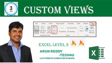 EXCEL LEVEL 2 PART 2 - CUSTOM VIEWS