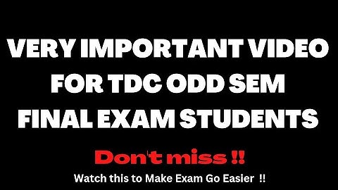 Very Important Discussion | TDC ODD SEM FINAL EXAM 2023 | Assam University Silchar