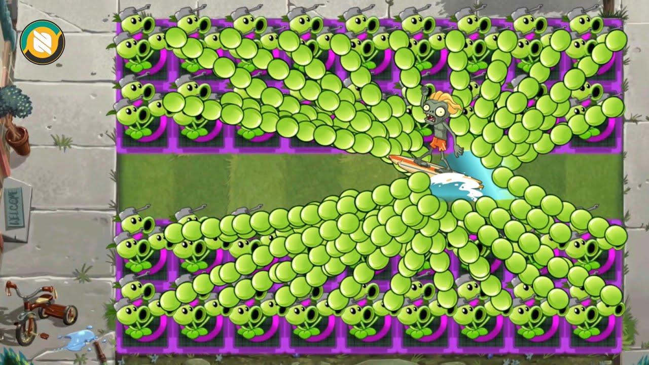 Pvz 2 CHALLENGE - Infinity Plant Food Vs Super Strongest Surfer Zombie