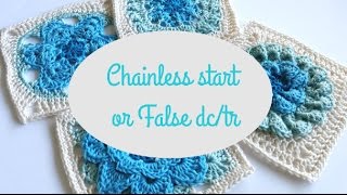 Chainless start - also called "false dc" or "false tr" by Shelley Husband Spincushions