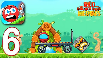 Red Bounce Ball Heroes - Gameplay Walkthrough Part 6 - Levels 51-61 (iOS,Android)