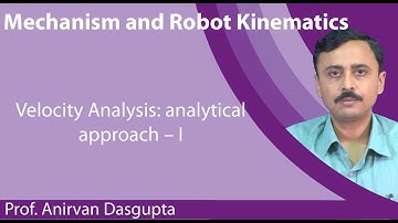 Lecture 26 : Velocity Analysis: analytical approach â€“ I