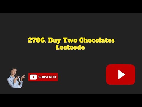 ➡️ LeetCode POTD -  Buy Two Chocolates - LeetCode 2706 - Explained in linear-time solution .