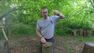 Preparing cow parsley for cordage