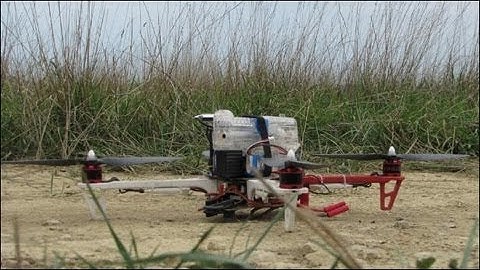 Prototype Quadrotor with Airsoft Machine Gun!