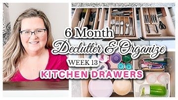 KITCHEN DECLUTTER AND ORGANIZE::KITCHEN DRAWER ORGANIZER IDEAS::SATISFYING BEFORE AND AFTER