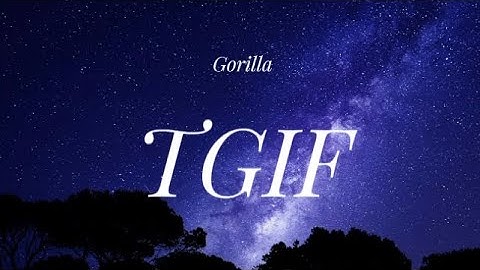 Thumbnail of Gorilla TGIF (Lyrics)