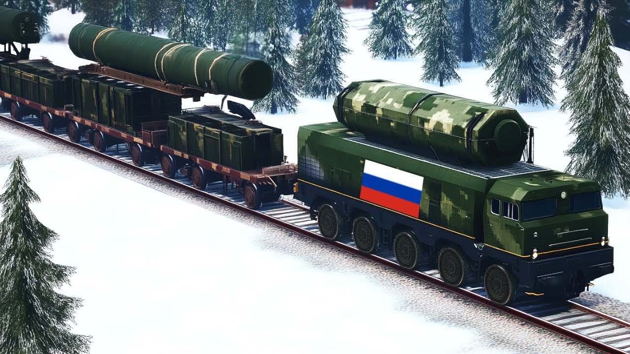 Украинская противотанковая ракета врезалась в российский поезд с 10 пусковыми установками "Орешник"