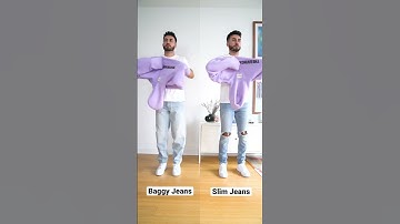 Thumbnail of Styling an oversized hoodie with baggy and slim fit jeans. Which one do you prefer? #outfitideas
