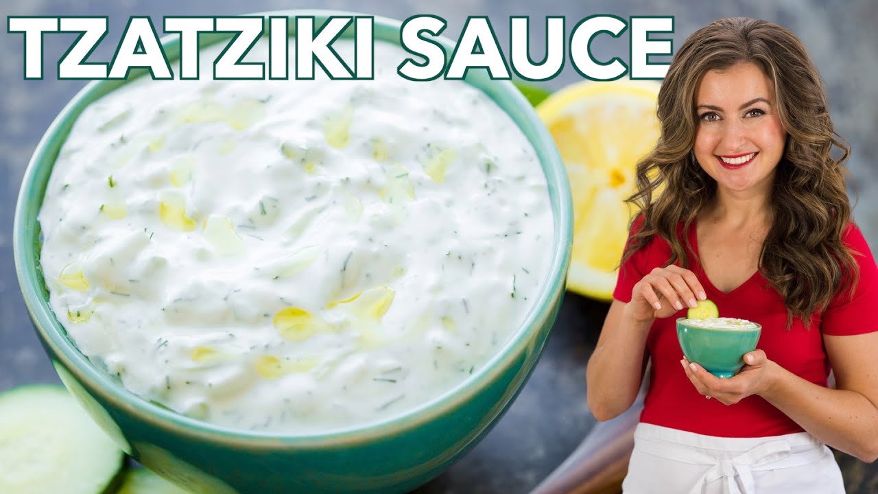Easy Greek Tzatziki Sauce Cucumber Yogurt Dip  shorts