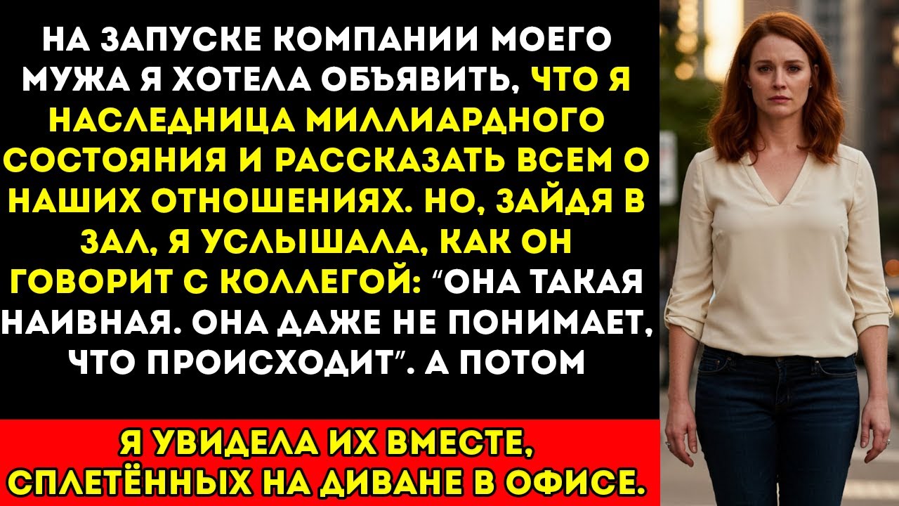 Я узнала о романе моего мужа на запуске его компании, прежде чем раскрыла свой секрет наследницы