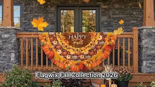 Stunning Fall Porch Decor Ideas 2026 | Flagwix Autumn Flags Collection Tour 🍂