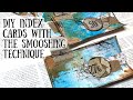 DIY Index Cards using the smooshing technique 🦋 Shanouki 🦋🖌🖍