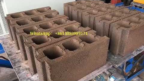 QT4-20 fully automatic concrete hollow interlocking block machine test for shipping