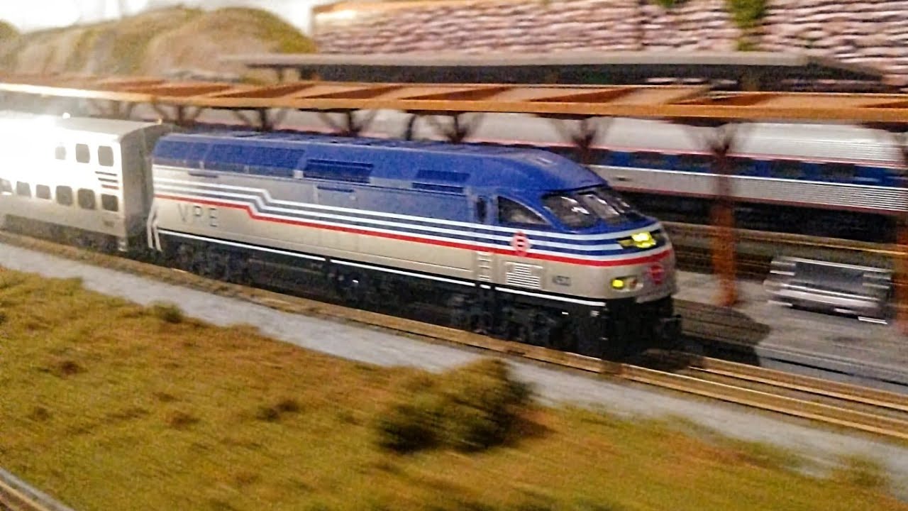 VRE commuter trains! Pt.2 w/ an Amtrak lite move. dramatic lighting N ...