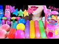ASMR PINK DESSERT STAR CANDY WAGASHI TWIST DRINK KYOHO JELLY WATER JELLY COLOR GUM MARSHMALLOWS