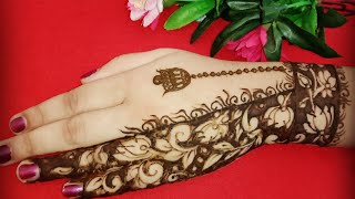 New Lotus Henna Design /New Mehedi   design for hand back side|| henna art by sumu||