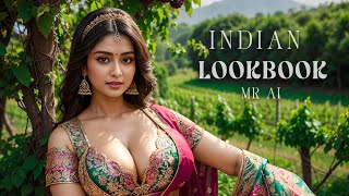[4K] Ai Art Indian Lookbook Girl Al Art Video - Lush Vineyard