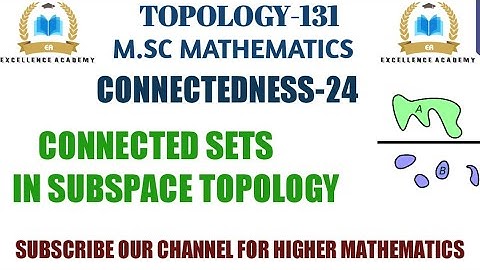 Connected set in subspace| Connected subsets in subspace| Topology Mathematics |