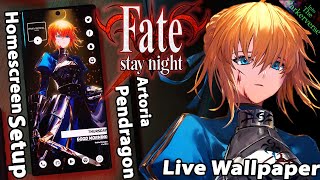 FATE/STAY - Artoria Pendragon - #fatestaynight  live Wallpaper & Android Homescreen Setup - EP141 screenshot 2
