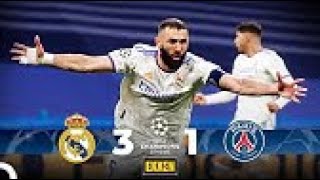 Real Madrid - PSG (3-1) Maç Özeti | Şampiyonlar Ligi Son 16 Turu 2. Maç