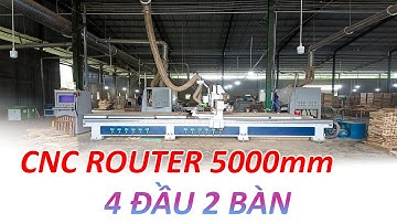 Chi Tiết Máy CNC 4 Đầu 2 Bàn Làm Việc- SM 1350TC2/4 | Máy Gỗ Quốc Duy Channel