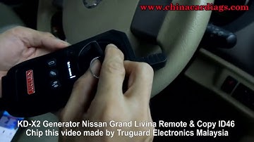 How to use KD X2 Generator Nissan Grand Livina Remote & Copy ID46 Chip