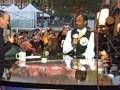 Tony Dungy, Snoop Dogg, Deion Sanders on set of NFL Network