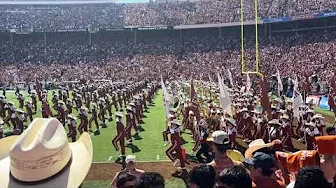 10-11-2025 The Longhorn Band perform their their pregame at the Cotton Bowl.