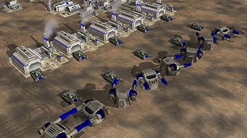 USA Laser vs 7 USA BOSS + FULL IA MAP - Command & Conquer Generals Apocalyptic