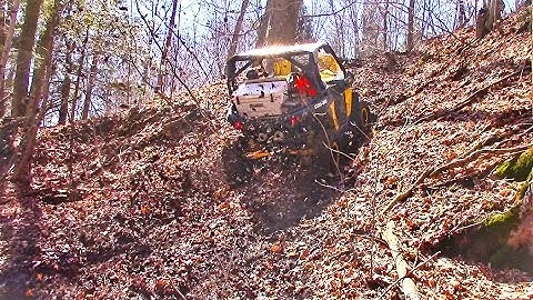 Leaf Covered SXS Hill Climb - Polaris RZR XP 1000/900 + Can-Am Maverick X DS - BRP