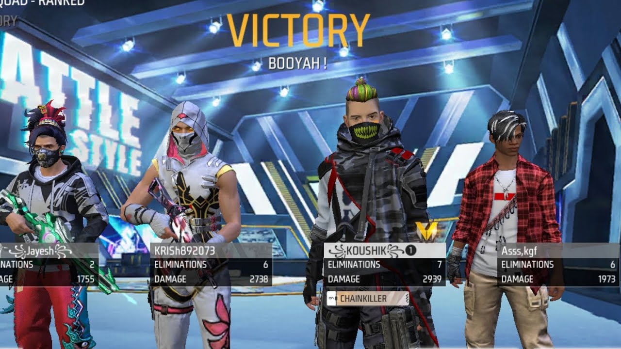 Garena free fire cs-Rank 4vs4 gameplay with mobile/ victory and MVP # ...